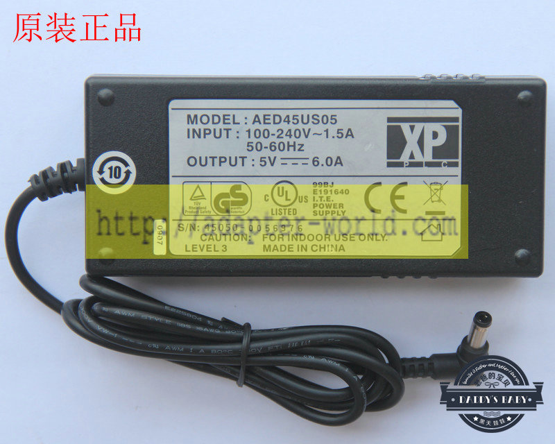 *Brand NEW*DC5V 6A (30W) XP AED45US05 AC DC Adapter POWER SUPPLY
